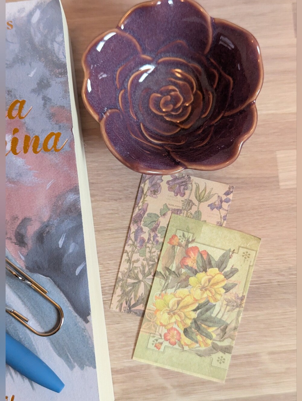 Classic Anna Karenina Book With Floral Accessories View 4